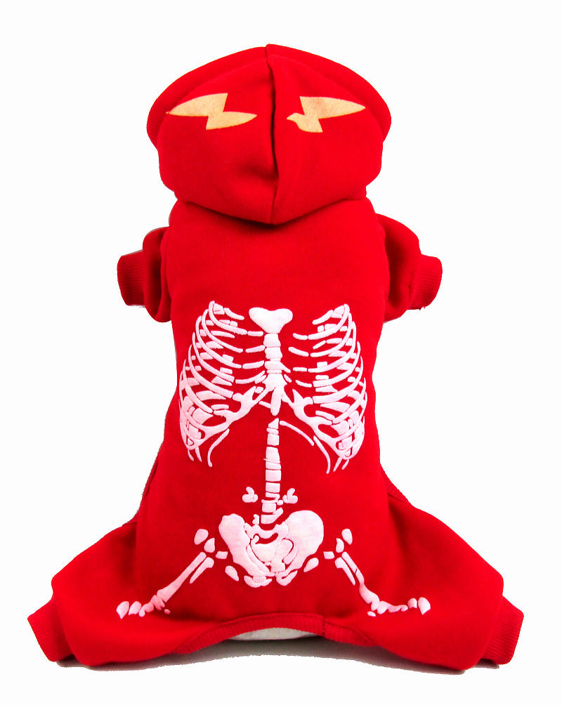 Skeleton Grasping wool pet clothes