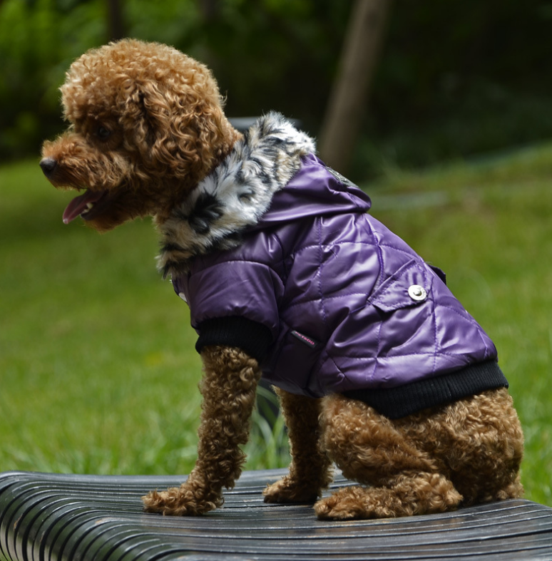 Cross-border fur collar coat