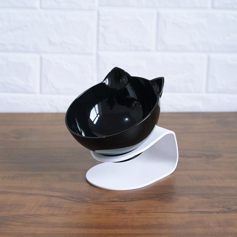 Non Slip Double Cat Bowl With Raised Stand