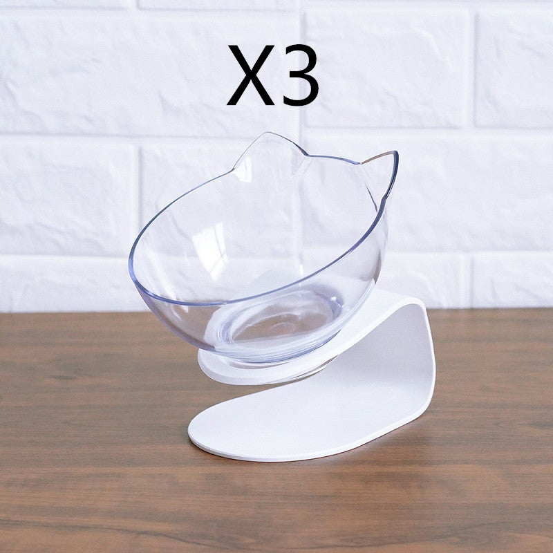 Non Slip Double Cat Bowl With Raised Stand