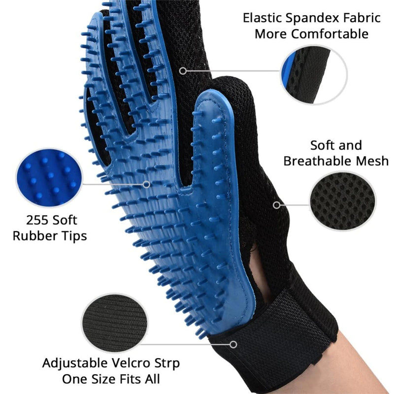 Pet grooming glove