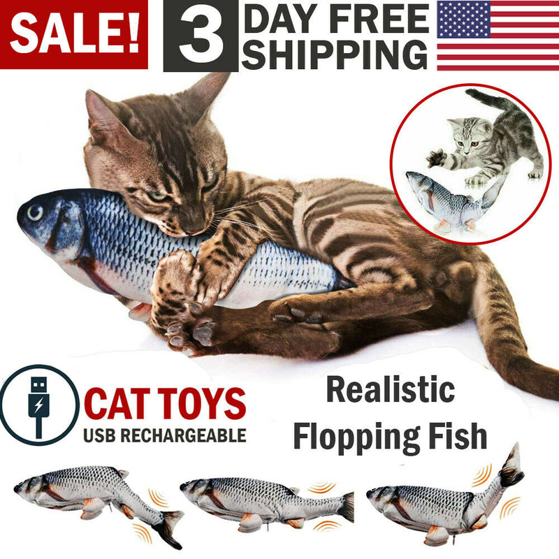 Electric Fish Cat Toy Realistic Interactive