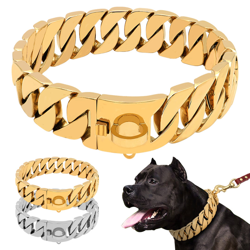 Strong Metal Dog Chain Collars