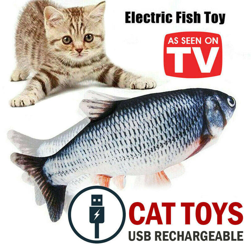 Electric Fish Cat Toy Realistic Interactive