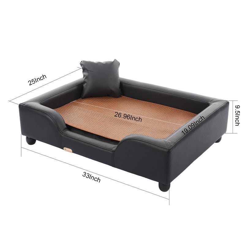 Leather Removable Waterproof Sofa Bed